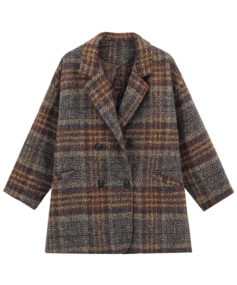 tweed middle length coat /2color IR1542 | irumoon