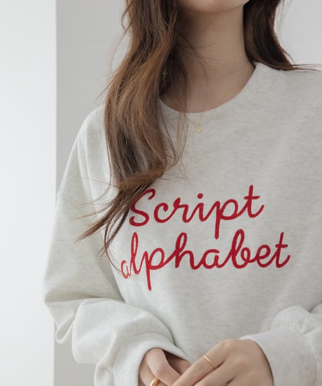 cotton embroidered sweatshirt　　IR1495