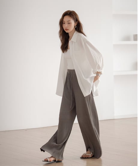 loose lapel cotton shirt　　IR1343