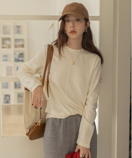 center seam basic long T-shirt /3color　IR1571