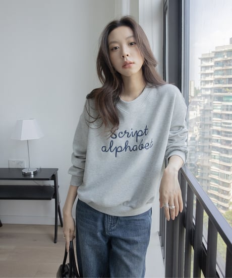 cotton embroidered sweatshirt　　IR1495