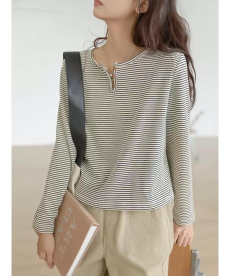 half placket border tops　　IR1528