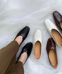square toe flat pumps /3color　　IR1602