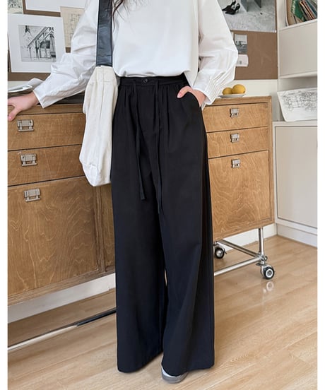 pleated wide pants /2color　　IR1608
