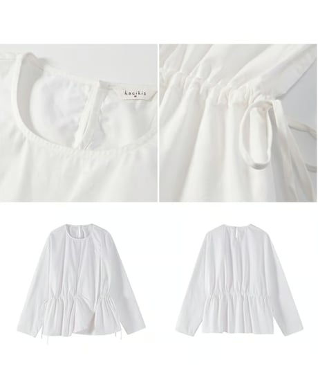 asymmetric peplum shirt　　IR1435