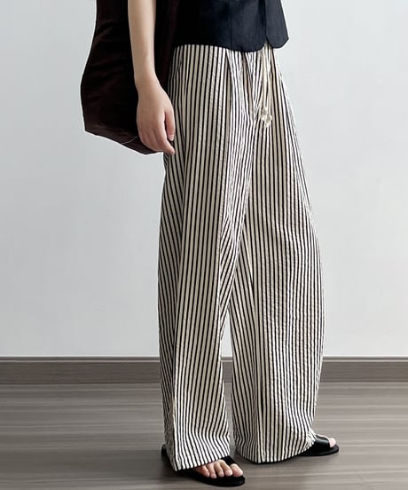 stripe wide-leg pants　　IR1431