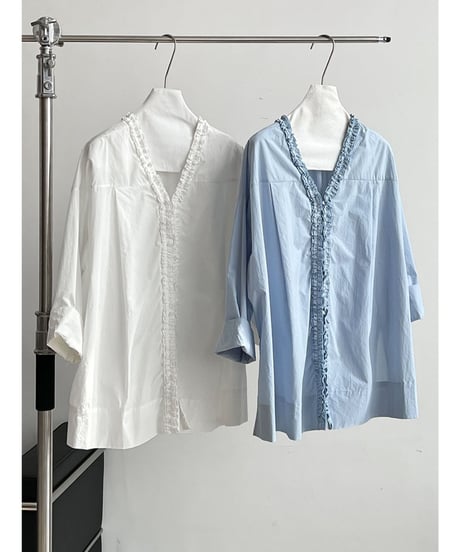 frill design 2way blouse /2color　　IR1627