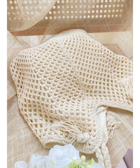 natural mesh tote bag /2color　　IR1629