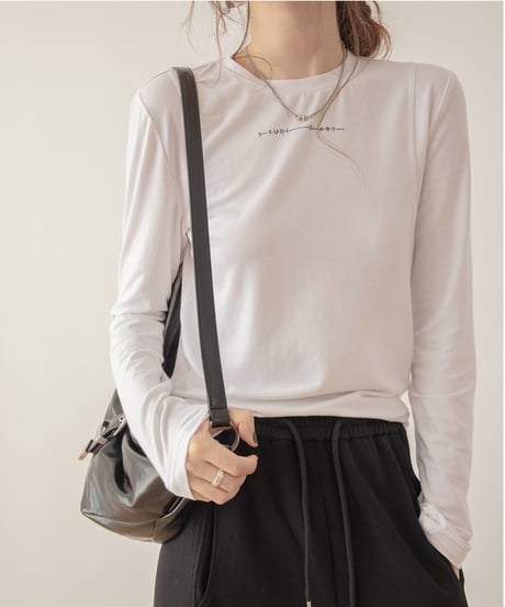 round neck lettering shirt　　IR1498