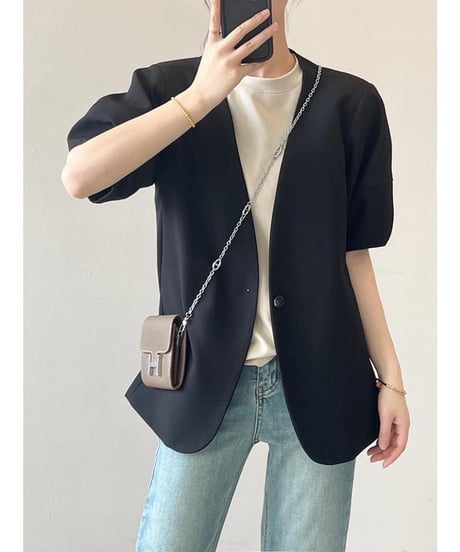 short puff sleeve jacket  /2color　　IR1615