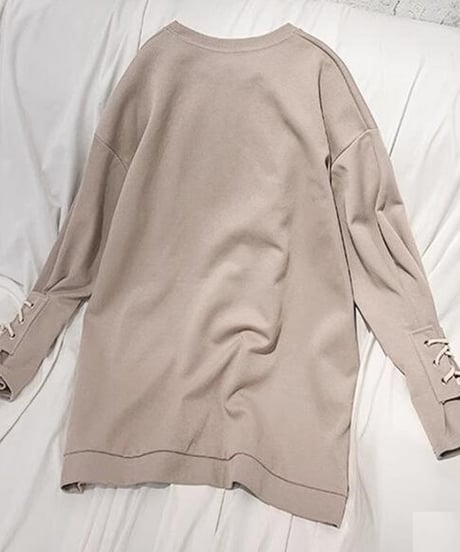 lace up sleeve pullover　　IR1476