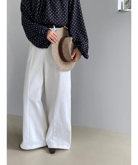 center stitch wide pants /3color　　IR1626