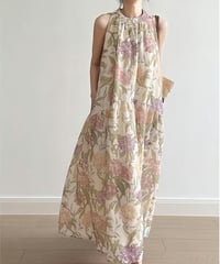 watercolor bloom onepiece /2color　　IR1670