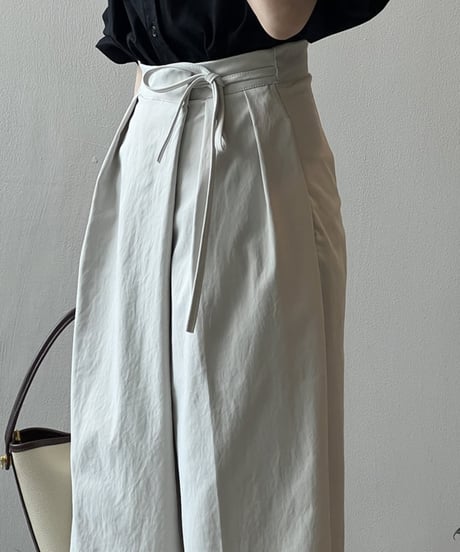 wide leg tuck pants /3color　　IR1611