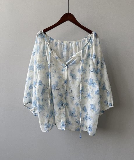 botanical sheer blouse /2color　　IR1672
