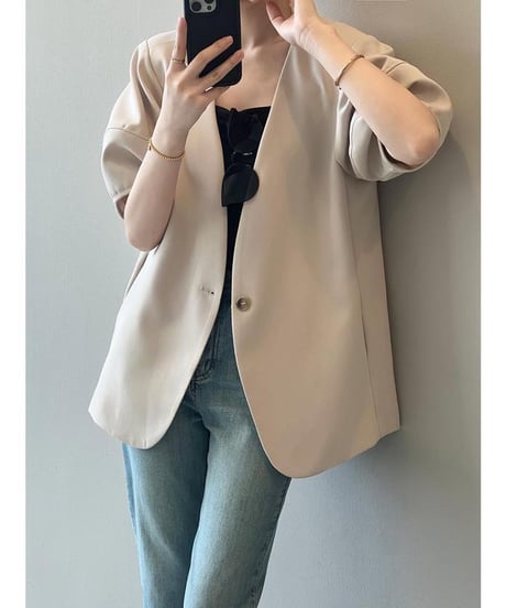short puff sleeve jacket  /2color　　IR1615
