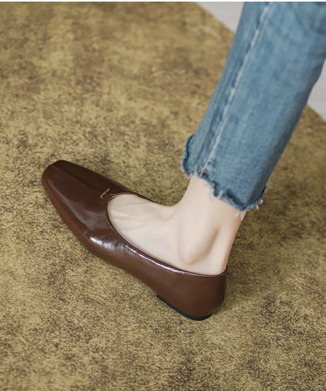 square toe flat pumps /3color　　IR1602