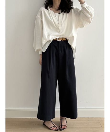 skipper shirt & camisole layered set /3color　　IR1653