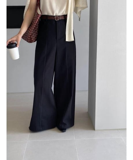 center stitch wide pants /3color　　IR1626
