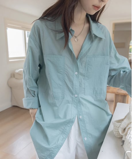 back slit ribbon sheer shirt /3color　　IR1666