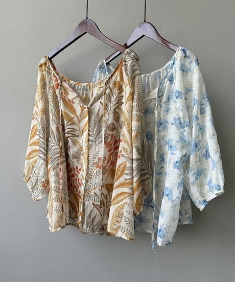 botanical sheer blouse /2color　　IR1672