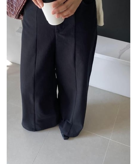 center stitch wide pants /3color　　IR1626