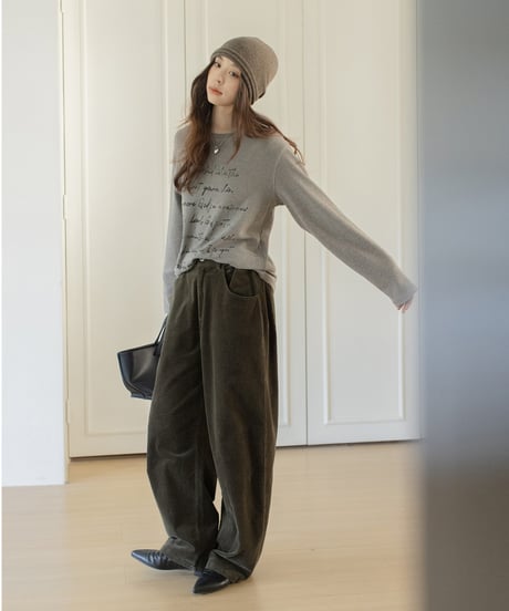 corduroy cotton casual pants /2color　IR1584