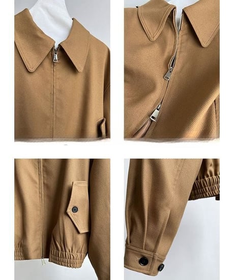 drop shoulder blouson/2color　IR1523