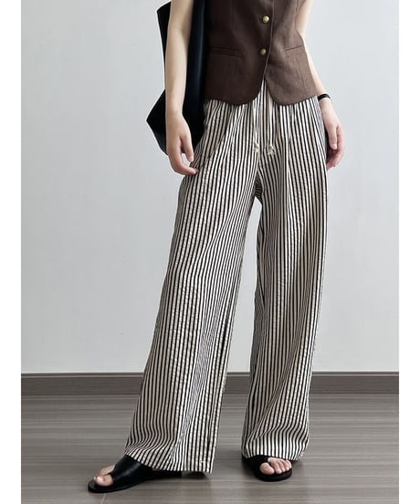 stripe wide-leg pants　　IR1431