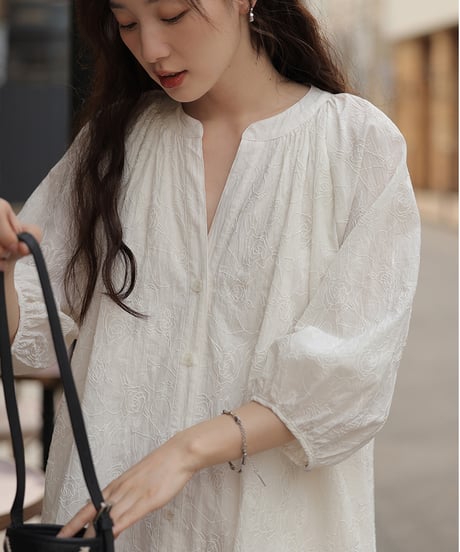 round neck shirt one piece　　IR1438