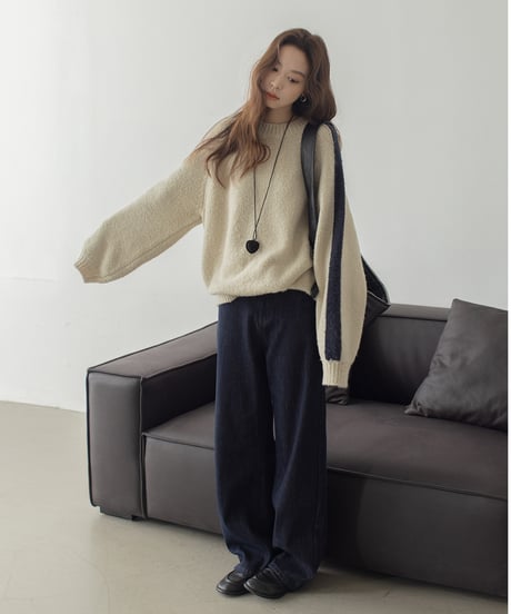 high waist wash denim /2color　IR1582