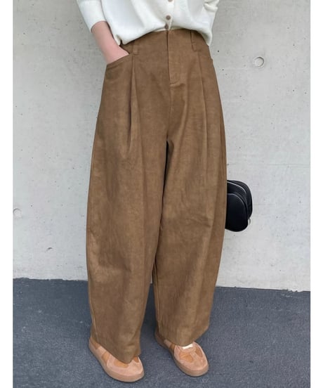 high waist wide tuck pants /2color　IR1581