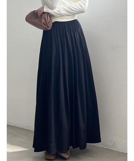 French retro pleated long skirt　　IR1527