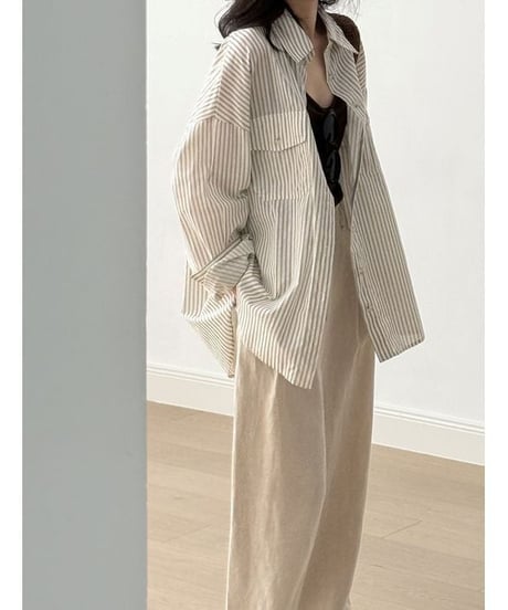 stripe overshirt　　IR1650
