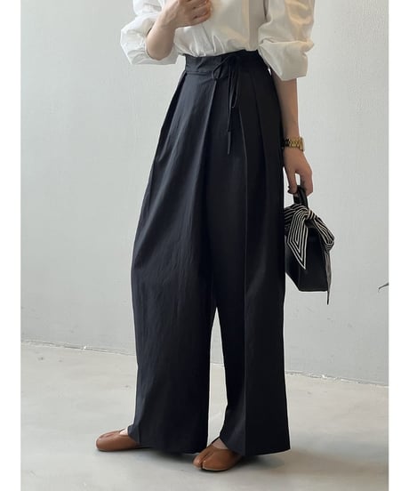 wide leg tuck pants /3color　　IR1611