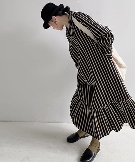 v-neck stripe one piece　　IR1493