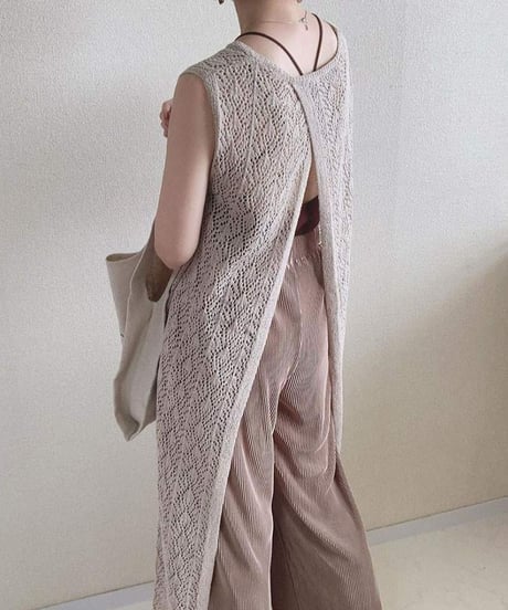 crochet cami one piece　IR1380