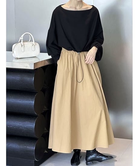 drawstring hem top　　IR1511