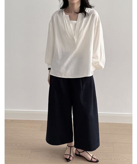 skipper shirt & camisole layered set /3color　　IR1653