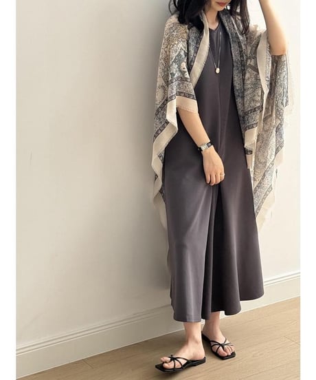 front tuck sleeveless op /2color　　IR1634