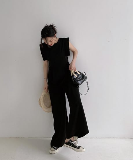 square sleeve jumpsuit　　IR1373