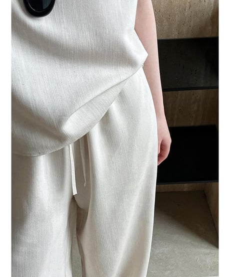 sleeveless tops + easy pants setup /2color　　IR1664