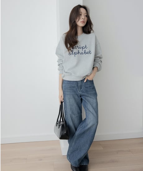 cotton embroidered sweatshirt　　IR1495