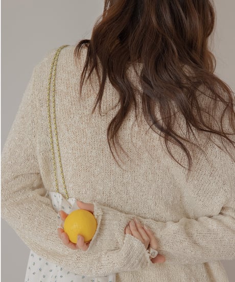 V-neck loose summer knit pullover　　IR1390