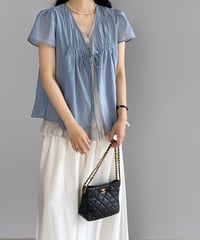 sheer layered frill blouse　　IR1675