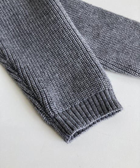 side zip high neck knit　　IR1459