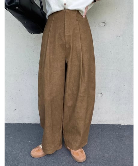 high waist wide tuck pants /2color　IR1581