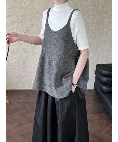flare hem knit cami　　IR1659