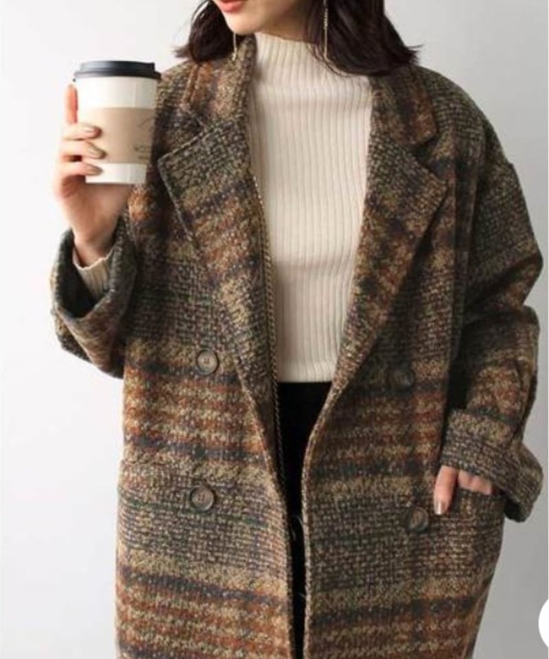 tweed middle length coat /2color IR1542 | irumoon