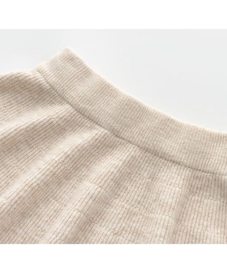 front slit rib knit cardigan + skirt setup /2color　　IR1562